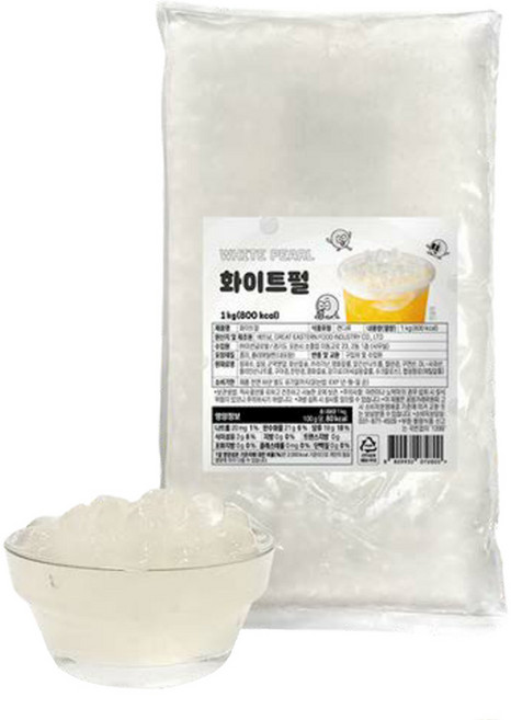 토핑스 화이트 곤약 버블티펄, 1개, 1kg, 1개입