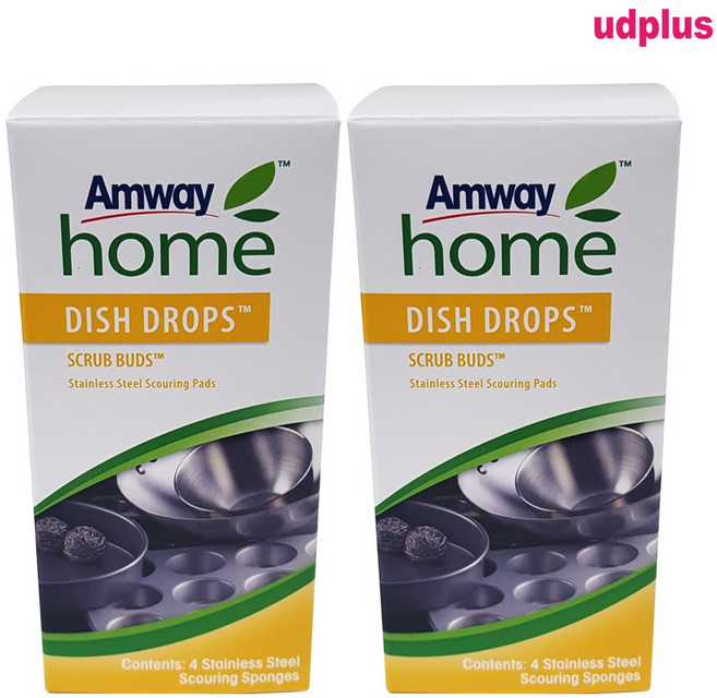 암웨이 디쉬 드랍스 스크럽버즈 스테인레스 스틸 수세미, 4개입, 2개