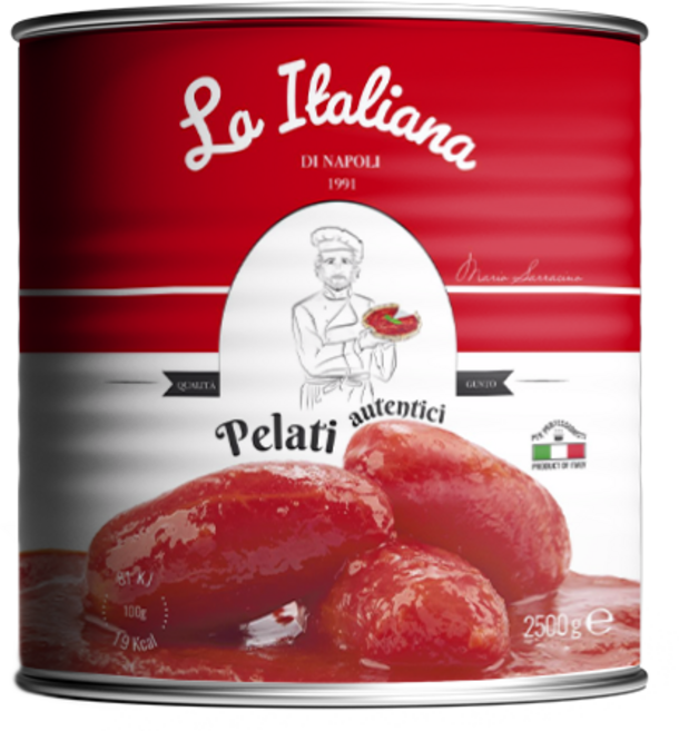 라이탈리아나 나폴리 저칼로리 100% 무설탕 토마토 홀 통조림, 1개, 400g