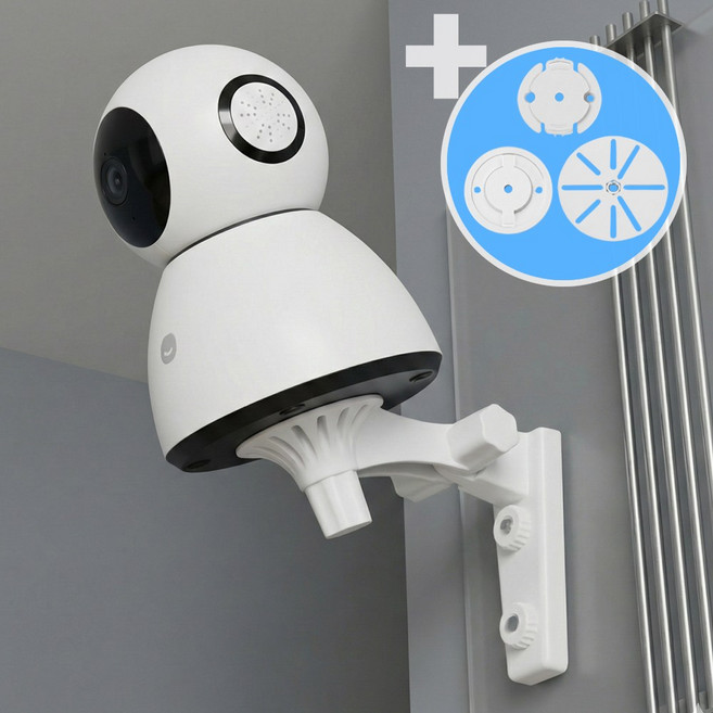 호환 홈캠거치대 무타공 벽부착형 스탠드 지지대 헤이홈 타포 이글루캠 티피링크 샤오미, 1세트, n1977 가로세로 벽부착 거치대