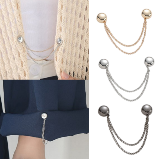 슈리팜 바지밑단 고정 자석 의류 셀프 수선 마그네틱 버클, 4개, 블랙