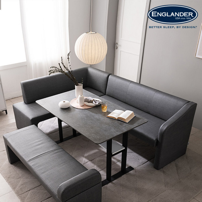 잉글랜더 케렌시아 리빙다이닝 소파 세트(3인소파+코너형소파), 패턴그레이:우형