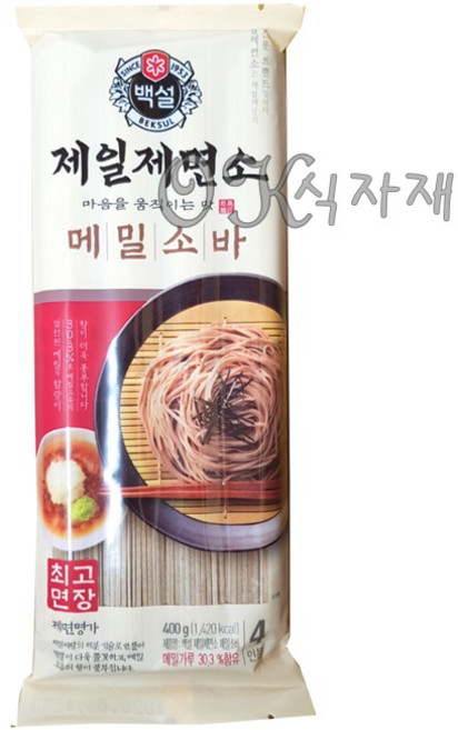 [한박스] 백설 메밀국수 제일제면소 400G X 24개입 / CJ제일제당