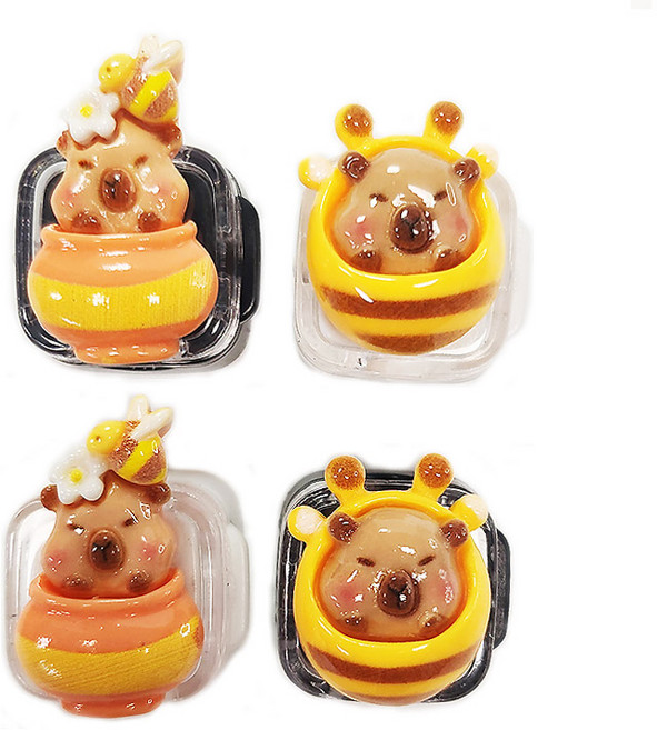 카피바라 허니 케이블홀더 4p세트 / 캐릭터홀더 충전기줄정리 핸드폰선고정