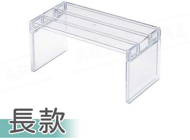 Inomata 冰箱收納架 ㄇ型 增高架 長款, 1個, 透明-長款