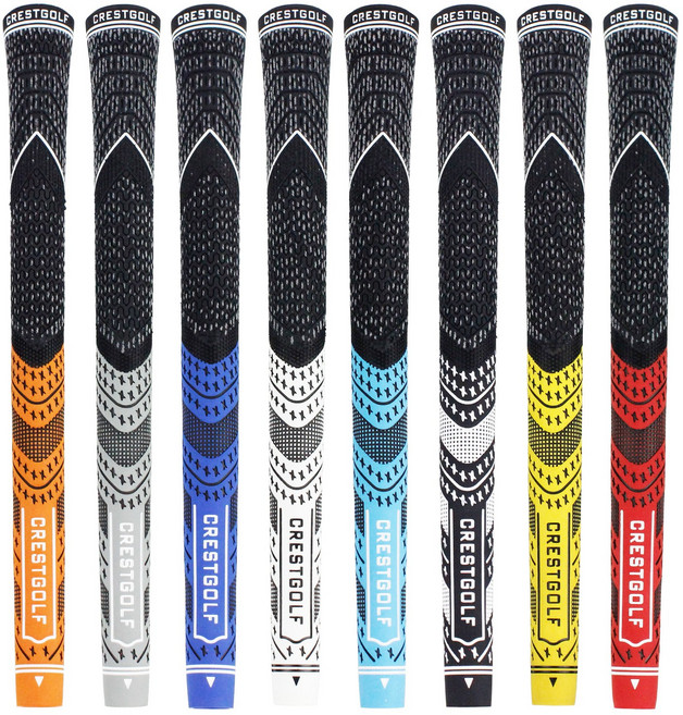 CRESTGOLF 골프 아이언 그립 반실그립 미끄럼방지 교체그립 골프채그립 표준형 9컬러 (8개 혹은 10개), 혼합색상, 1세트