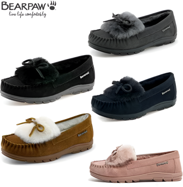 [국내백화점발송]베어파우 여성 모카신 EMILY 포근한 양털 신발