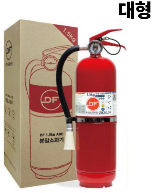분말 소화기 1.5kg 차량용 겸용 ABC 국산, 1개