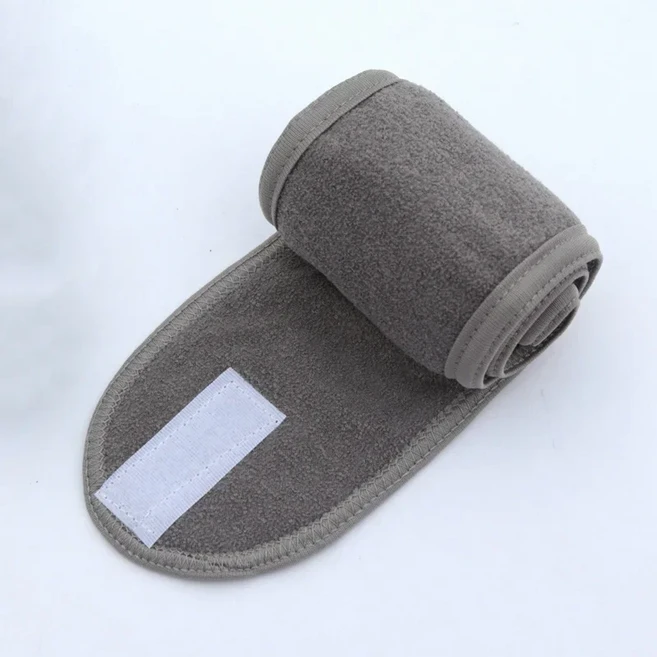 여성 스파 와이드 헤어 밴드 조절 가능한 요가 목욕 샤워 메이크업 페이스 화장품 머리띠 소프트 타월 액세, 02 다크 그레이