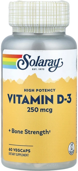 솔라레이 고효능 비타민D3 250mcg 베지 캡슐, 1개, 60정 - 쿠팡