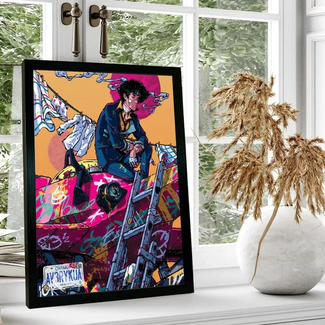 카우보이 비밥 캔버스 아트 포스터 벽 예술 그림 인쇄 가족 침실 장식, 5. 60x90cm No Frame, 15. Style-7 / C. 60x90cm No..., 1개
