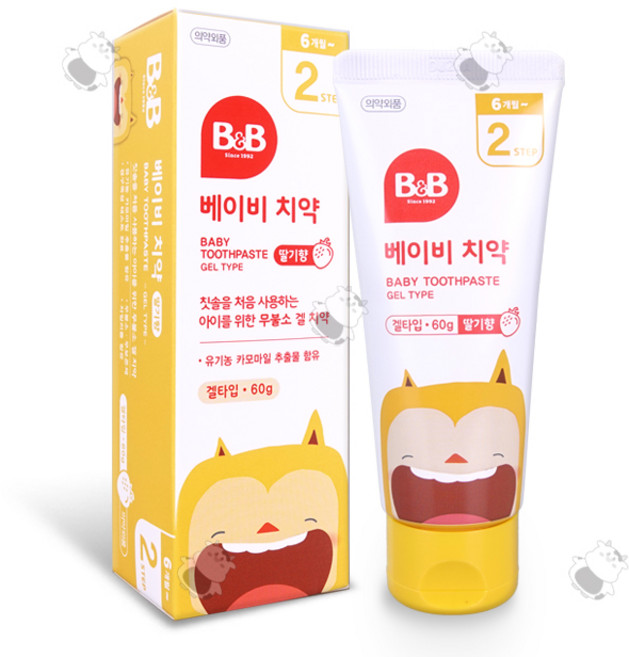 비앤비 보령메디앙스 베이비 오랄크린 겔타입 딸기향 치약, 60g, 1개