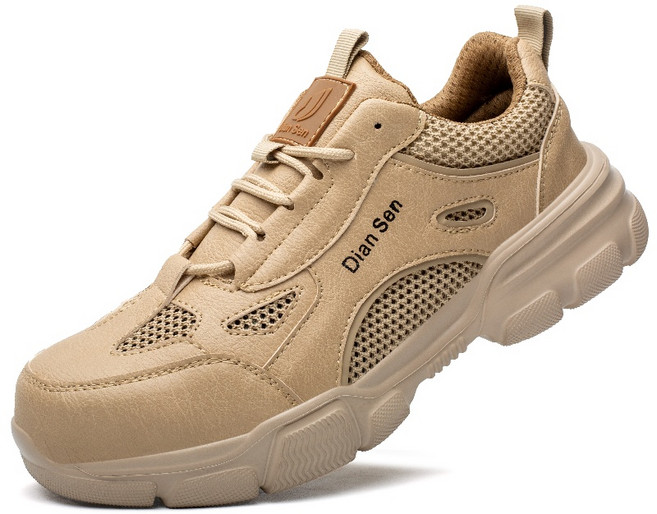 Diansen 여름 메쉬형 통기성 통풍이 잘 되는 남성 안전화 펀칭 작업화 초경량 작업화