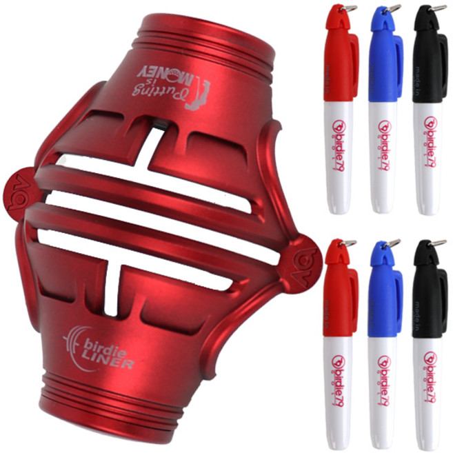 버디79 버디라이너 블랙에디션 + 마킹펜 6개, 버건디팩, 1세트