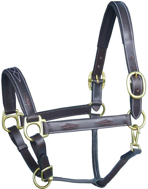 ExionPro Exion Designer Braided Soft Padded 천연가죽 Horse Halter- Stylish 조절가능 Chin & Throat Snap Hal, ExionPro Exion Designer Braide
