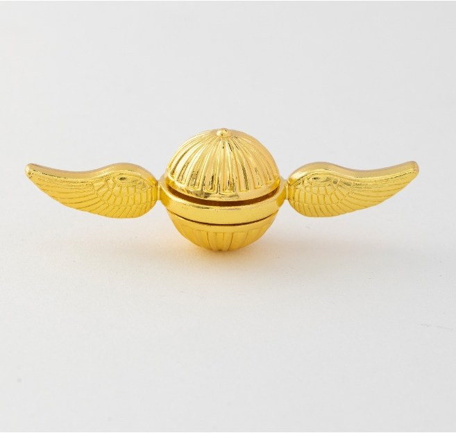 스니치 메탈 소품 퀴디치 피젯 스피너 회전 휴대용 소형 마술 장식 골든스니치 채색스니치 2개, 황금1세트