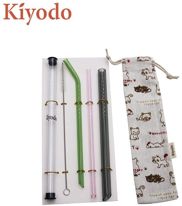 Kiyodo 彩色玻璃吸管套裝組, 1個