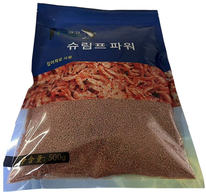 Fishing고고 새우함량이 풍부한 잉어/향어/붕어 떡밥 슈림프파워, 1개, 500g