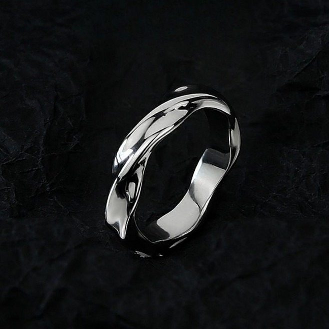 남성 데일리 반지 뫼비우스 트위스트 심플 링