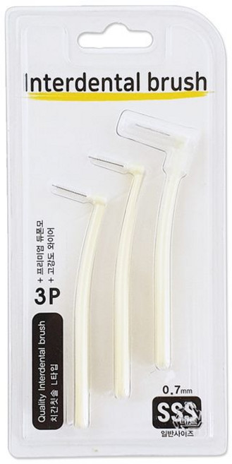 덴탈 치간칫솔 L형 3P SSS 치실 일회용치실 치간치솔 미세칫솔 치아간칫솔, 1개, 본상품선택, 단일