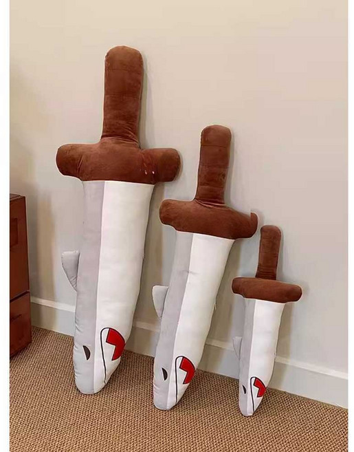 상어 칼 인형 대형 검 봉제인형, 1개, 3. 100cm (큰 상어) 정품/정교한 마감