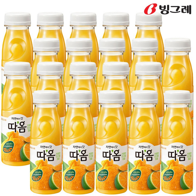 빙그레 따옴주스 천혜향한라봉청귤 235ml 무료냉장배송, 20개