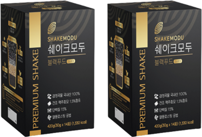 쉐이크모두 국산 블랙푸드 420g(30g x 14포) 서리태 식사대용 선식, 30g, 28개