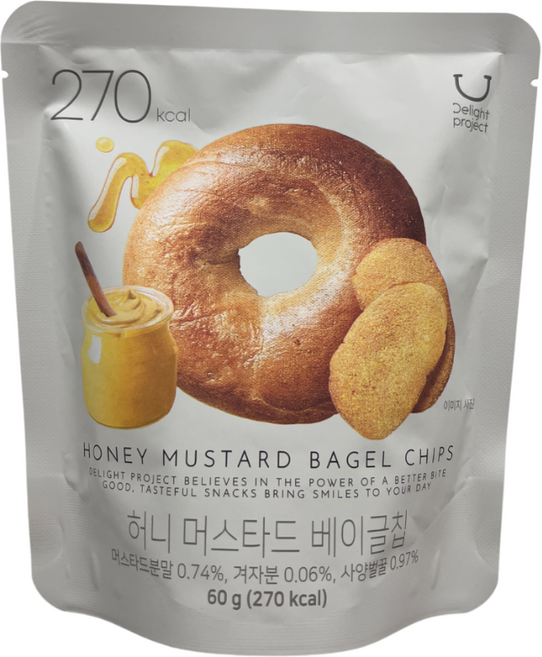 딜라이트 프로젝트 베이글칩 허니머스타드, 6개, 60g