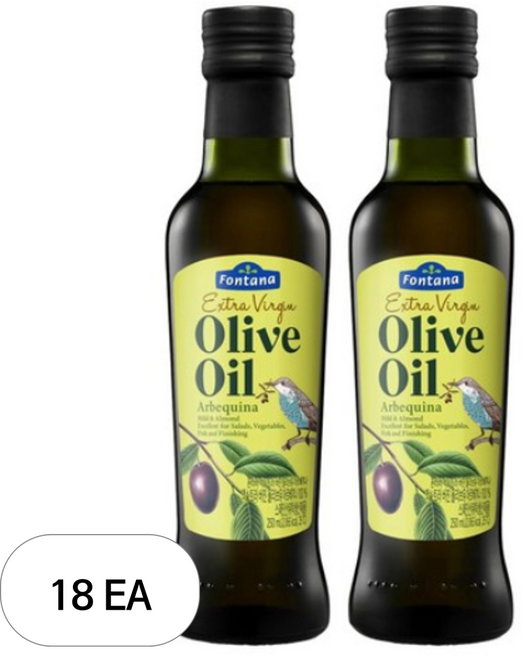 폰타나 엑스트라버진 올리브유 아르베끼나, 250ml, 18개