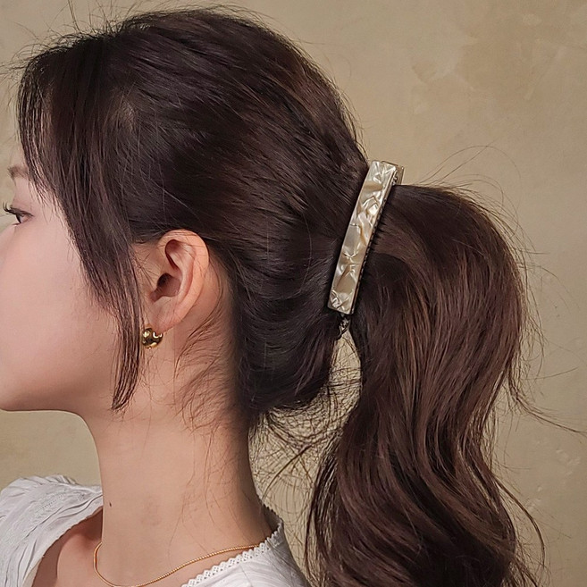 초콜리트쥬얼리 듀얼 셀룰로오스 프랑스핀 포니테일 헤어 볼륨 집게 바나나핀 - 4color