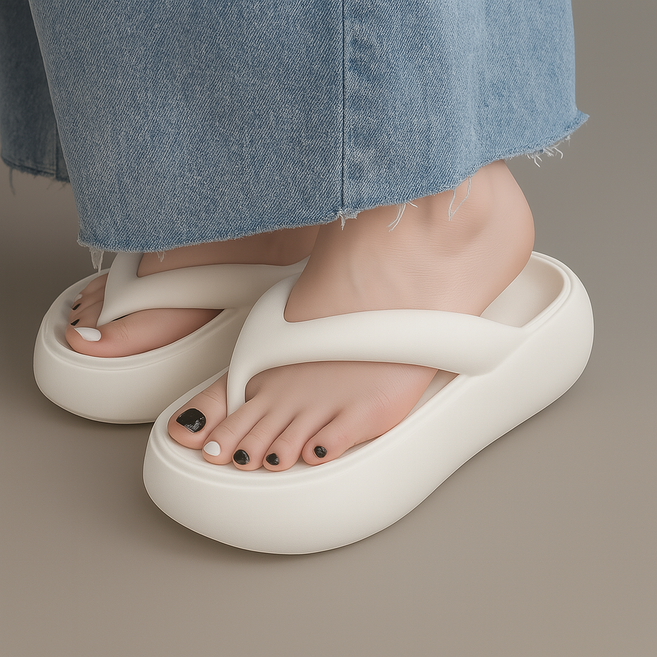 솜솜스퀘어 발편한 6cm 여성용 키높이 쪼리 슬리퍼