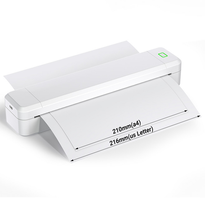 SILUNA 휴대용 A4 블루투스 무선 프린터 열전사 감열식 프린터 + 타투전사/오답노트 프린팅 지원, 1세트, X8 프린터 화이트