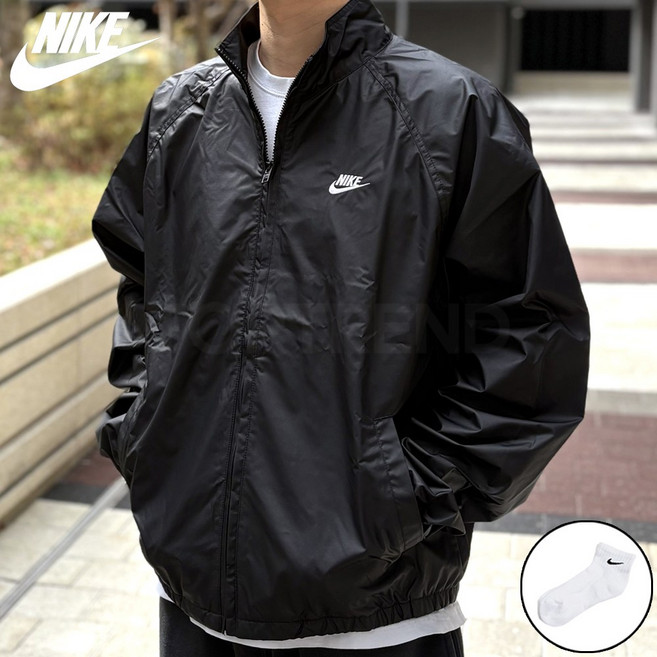 [국내매장AS] 나이키 바람막이 남성 러닝 자켓 풀집 스포츠양말 세트
