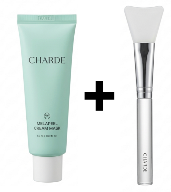 샤르드 멜라케어 필크림 마스크 (+실리콘브러쉬증정) 기미팩 콜라겐 마스크팩 멜라논 기미 잡티 제거 미백 화이트닝, 1개, 1개입