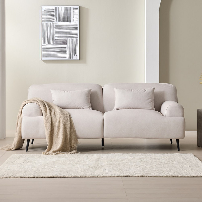 몬트디자인 레아 3인 조야 패브릭 소파 2colors, 아이보리