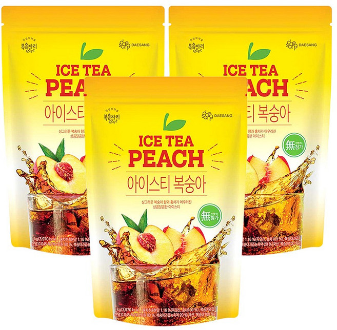 복음자리 복숭아 아이스티 파우더, 1kg, 1개입, 3개