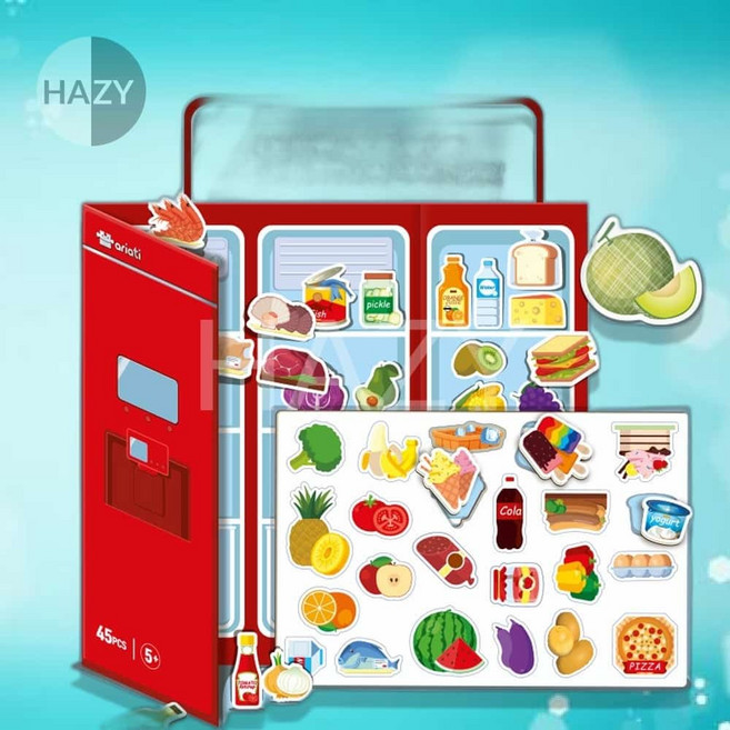 헤이지 아리아띠 미노 자석놀이 과일 아동퍼즐, 1개, 45피스