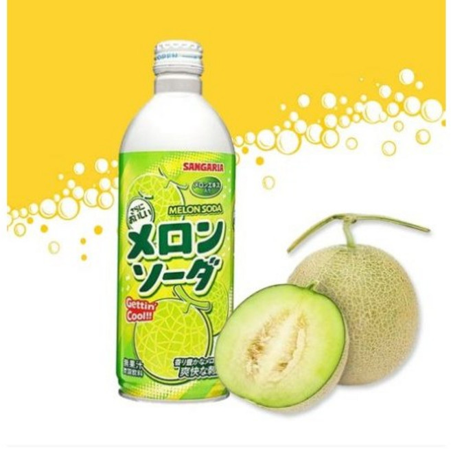 산가리아 일본 멜론소다캔, 500ml, 1개