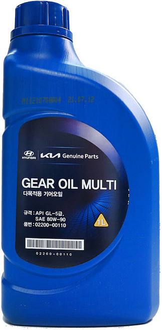 현대모비스 다목적용 기어오일 / 0220000110 / 02200 00110 / 순정부품 / API GL-5 / SAE 80W/90, 1개, 02200-00110