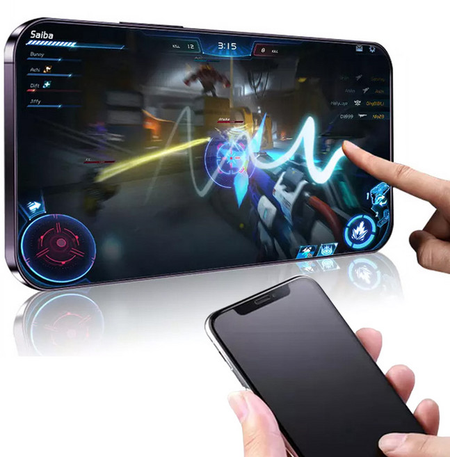 아이폰 지문방지 강화유리 저반사 게이밍 액정보호 필름 iphone 17 16 15 14 13 12 11 미니 프로 맥스 플러스, 1개