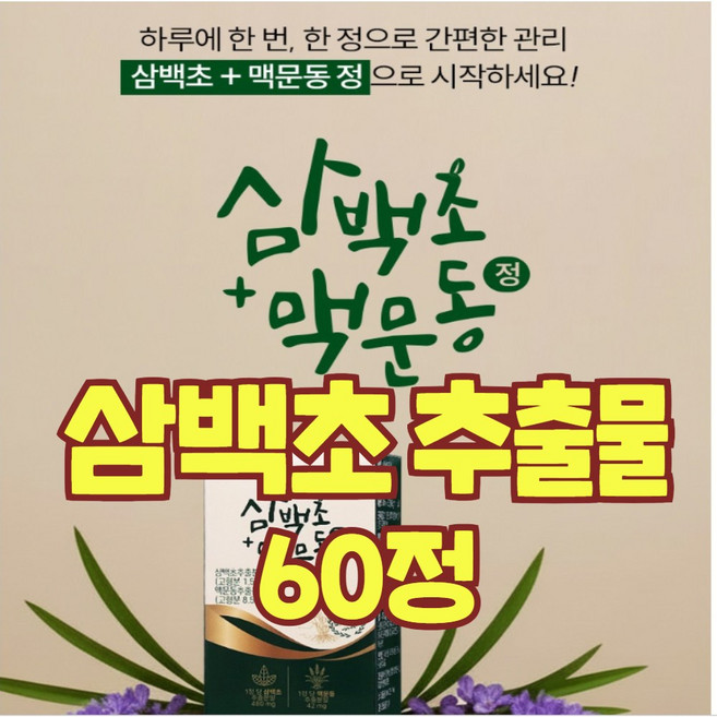 삼백초 추출물 맥문동 추출물 배 모과 도라지 국산 가루 분말 차 환 미겔리아닌 퀘르세틴 효능 식약처 인증 해썹, 1개, 60회분
