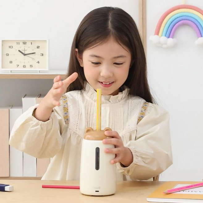 노르잇 자동 연필깎이 점보 전동 자동상승, 베이지브라운(YB01A), 색상