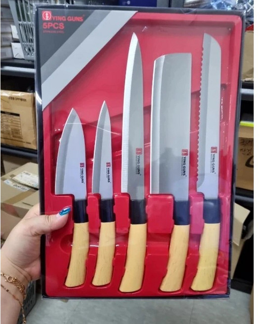 라온하제 스테인레스 스틸 사시미 중식도칼 칼 5종세트, 1개