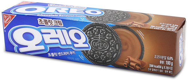 오레오 초콜릿 샌드위치 쿠키 초콜릿 크림, 100g, 1개