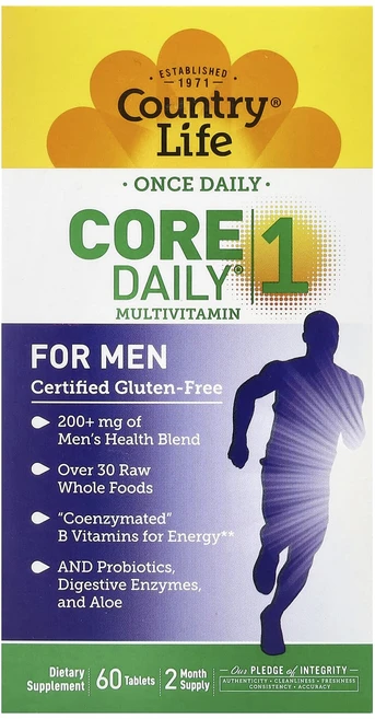 몸관리하세요 겨울입니다 Country Life Core Daily® 1 종합비타민 남성용 60정 특별관리진행, CountryLifeCoreDaily1종합비타민남성용6 - 쿠팡