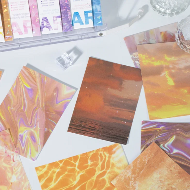 이와이 빈티지 다꾸 드림스타시리즈 배경지 스티커, 1개, 3. 흐르는 강물