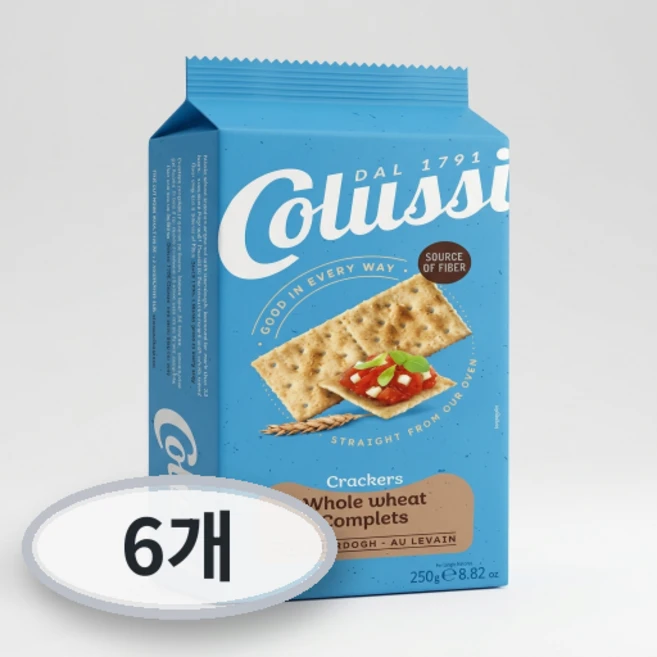 콜루시 통밀 크래커, 250g, 6개 - 쿠팡
