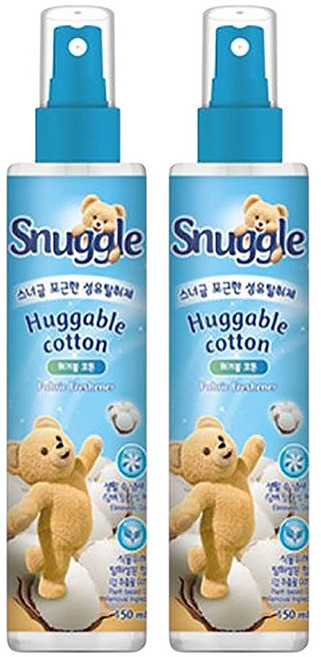 스너글 섬유탈취제 허거블 코튼, 150ml, 2개