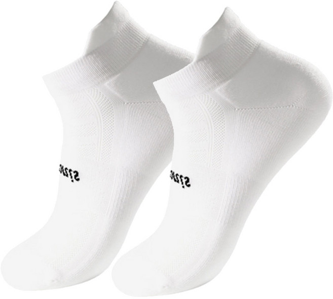 무봉제 스포츠 러닝 양말 쫀쫀한 기능성 쿠션 단목 헬스 크루 마라톤, 화이트 R1(2 SET)