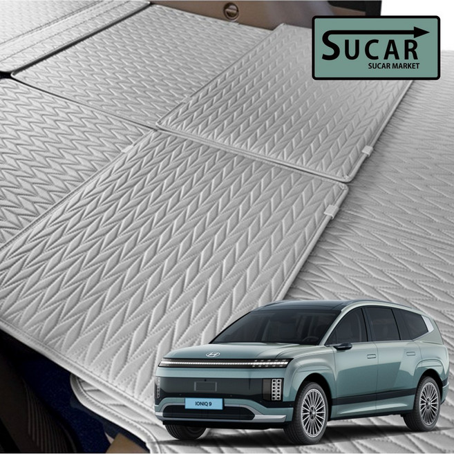 진카카 아이오닉9 리노 차박 평탄화매트 프리미엄 고강도 틈새연결 확장보드 트렁크 1P, 특대형(1P), 새들브라운, 아이오닉9(6인승)